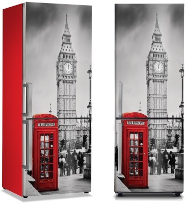 Τηλεφωνικός θάλαμος στο Λονδίνο, Πόλεις – Ταξίδια, Αυτοκόλλητα ψυγείου, 50 x 85 εκ. (44393)