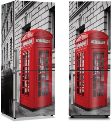 Κόκκινος τηλεφωνικός θάλαμος, Πόλεις – Ταξίδια, Αυτοκόλλητα ψυγείου, 50 x 85 εκ. (44397)