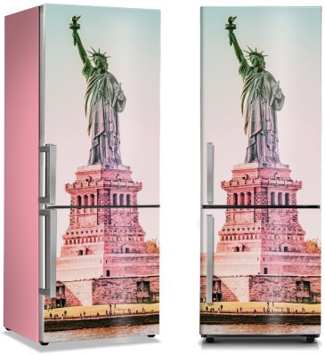 Ρετρό Άγαλμα της Ελευθερίας, Πόλεις – Ταξίδια, Αυτοκόλλητα ψυγείου, 50 x 85 εκ. (44410)