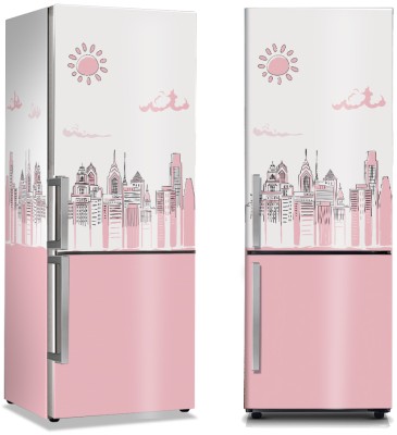 Ζωγραφισμένη ροζ Νέα Υόρκη, Πόλεις – Ταξίδια, Αυτοκόλλητα ψυγείου, 50 x 85 εκ. (44419)