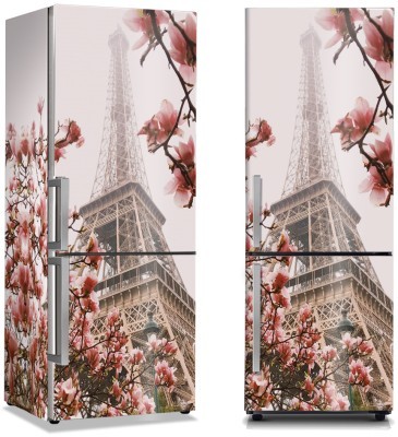 Αμυγδαλιές μπροστά στον πύργο του Άιφελ, Πόλεις – Ταξίδια, Αυτοκόλλητα ψυγείου, 50 x 85 εκ. (44420)