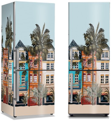 Φοίνικες στη πόλη της Γένοβας, Πόλεις – Ταξίδια, Αυτοκόλλητα ψυγείου, 50 x 85 εκ. (44423)