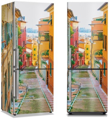 Στενάκι πεζόδρομου της Ιταλίας, Πόλεις – Ταξίδια, Αυτοκόλλητα ψυγείου, 50 x 85 εκ. (44425)