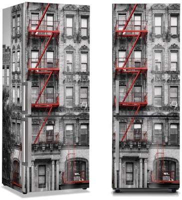 Houseart - ΣΗΜΑΝΤΙΚΟ: Σε περίπτωση διαφοράς τιμής από το κατάστημα ισχύει παντα και μόνο η τιμή του καταστήματος Γκρίζα σπίτια στο Μανχάταν, Πόλεις - Ταξίδια, Αυτοκόλλη