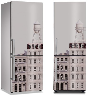 Πολυκατοικία στη Νέα Υόρκη, Πόλεις – Ταξίδια, Αυτοκόλλητα ψυγείου, 50 x 85 εκ. (44432)