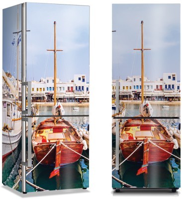 Καΐκια στην Μύκονο, Πόλεις - Ταξίδια, Αυτοκόλλητα ψυγεί