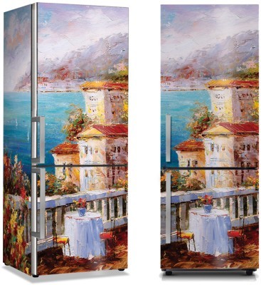 Ελαιογραφία, Θέα στη θάλασσα, Πόλεις – Ταξίδια, Αυτοκόλλητα ψυγείου, 50 x 85 εκ. (32216)