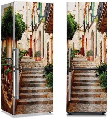 Πέτρινα σκαλοπάτια στην Ιταλία, Πόλεις – Ταξίδια, Αυτοκόλλητα ψυγείου, 50 x 85 εκ. (44441)