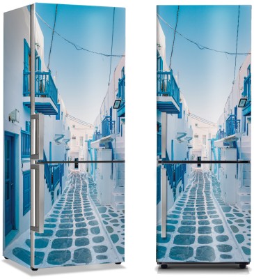 Ελληνικά νησιώτικα σοκάκια, Πόλεις – Ταξίδια, Αυτοκόλλητα ψυγείου, 50 x 85 εκ. (44496)