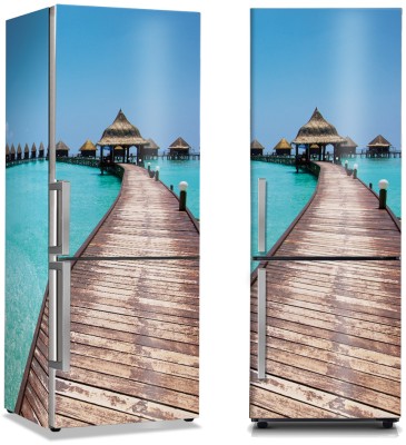 Σπιτάκια πάνω στη θάλασσα, Μαλδίβες, Πόλεις – Ταξίδια, Αυτοκόλλητα ψυγείου, 50 x 85 εκ. (44442)