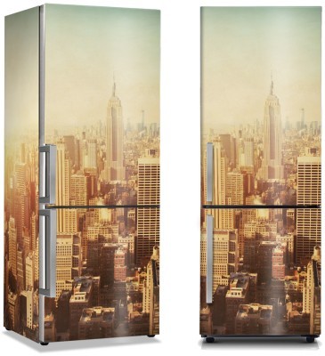 Ρετρό Νέα Υόρκη, Πόλεις – Ταξίδια, Αυτοκόλλητα ψυγείου, 50 x 85 εκ. (44445)