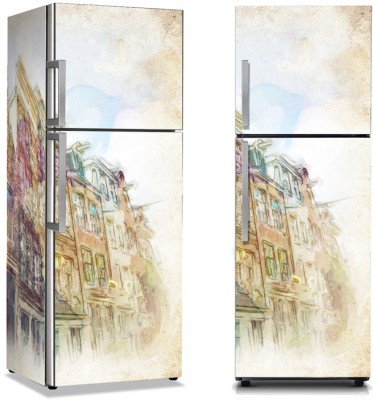 Παλιά πόλη, Ζωγραφική, Αυτοκόλλητα ψυγείου, 50 x 85 εκ. (10624)