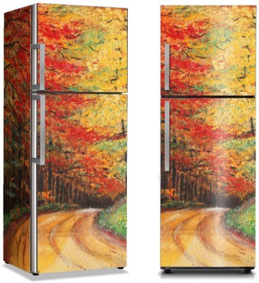 Δρόμος στο δάσος, Ζωγραφική, Αυτοκόλλητα ψυγείου, 50 x 85 εκ. (10637)