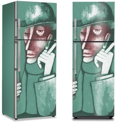 Άνδρας σε μπαρ, Ζωγραφική, Αυτοκόλλητα ψυγείου, 50 x 85 εκ. (10650)