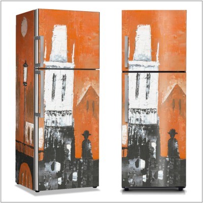 Πορτοκαλί αναμνήσεις, Ζωγραφική, Αυτοκόλλητα ψυγείου, 50 x 85 εκ. (11785)