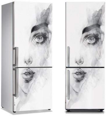 Half Face, Ζωγραφική, Αυτοκόλλητα ψυγείου, 50 x 85 εκ.