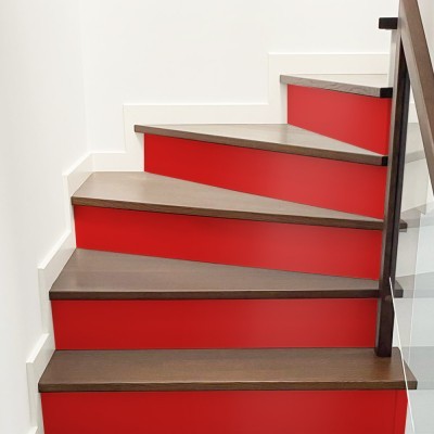 Houseart Red, Χρώματα, Αυτοκόλλητα σκάλας, 90 x 12 εκ.