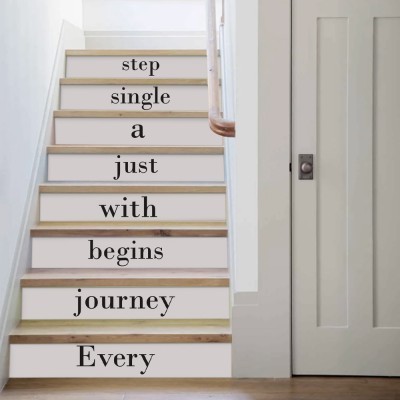 A single step, Φράσεις, Αυτοκόλλητα σκάλας, 90 x 12 εκ.