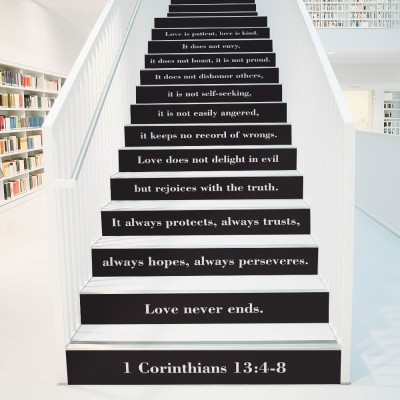 Love, Φράσεις, Αυτοκόλλητα σκάλας, 90 x 12 εκ.