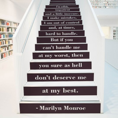 Φράση της Marilyn Monroe, Φράσεις, Αυτοκόλλητα σκάλας, 90 x 12 εκ. (54004)