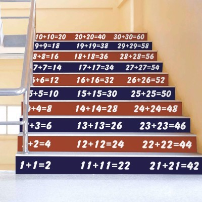 Πρόσθεση, Φράσεις, Αυτοκόλλητα σκάλας, 90 x 12 εκ. (54019)