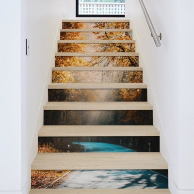 Houseart Δάσος το φθινόπωρο, Φύση, Αυτοκόλλητα σκάλας, 90 x 12 εκ.