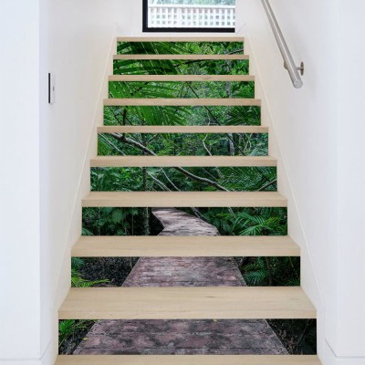 Houseart Δάσος με φοίνικες, Φύση, Αυτοκόλλητα σκάλας, 90 x 12 εκ.