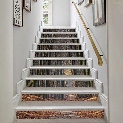 Houseart - ΣΗΜΑΝΤΙΚΟ: Σε περίπτωση διαφοράς τιμής από το κατάστημα ισχύει παντα και μόνο η τιμή του καταστήματος Δάσος το χειμώνα, Φύση, Αυτοκόλλητα σκάλας, 90 x 12 εκ.