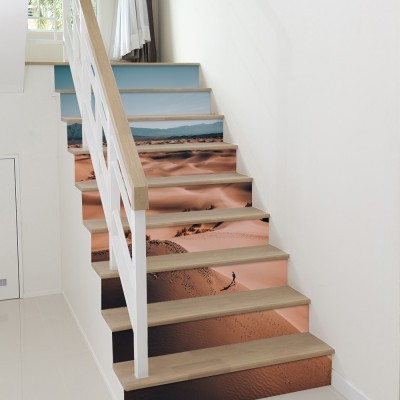 Houseart - ΣΗΜΑΝΤΙΚΟ: Σε περίπτωση διαφοράς τιμής από το κατάστημα ισχύει παντα και μόνο η τιμή του καταστήματος Έρημος, Φύση, Αυτοκόλλητα σκάλας, 90 x 12 εκ.