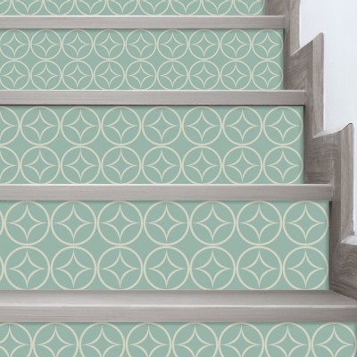 Ρομβικά σχέδια μέσα σε κύκλους, Μοτίβα, Αυτοκόλλητα σκά