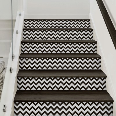 Οριζόντιο ζιγκ-ζαγκ, Μοτίβα, Αυτοκόλλητα σκάλας, 90 x 1