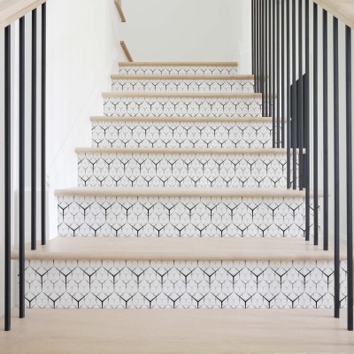Houseart Ρομβικά σχέδια, Μοτίβα, Αυτοκόλλητα σκάλας, 90 x 12 εκ.