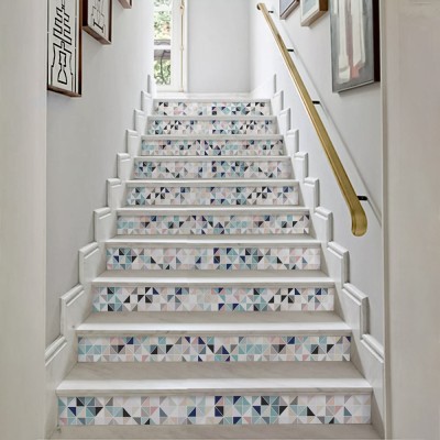 Πολύχρωμο ψηφιδωτό, Μοτίβα, Αυτοκόλλητα σκάλας, 90 x 12 εκ.