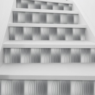 Κυκλικές γραμμές, Μοτίβα, Αυτοκόλλητα σκάλας, 90 x 12 εκ. (54152)