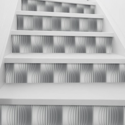 Houseart Κυκλικές γραμμές, Μοτίβα, Αυτοκόλλητα σκάλας, 90 x 12 εκ.