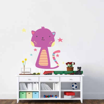 Γατάκι ροζ Παιδικά Αυτοκόλλητα τοίχου 49 x 50 cm (18121)