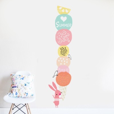 Λαγουδάκι με παγωτό, Παιδικά, Αυτοκόλλητα τοίχου, 21 x 91 εκ.