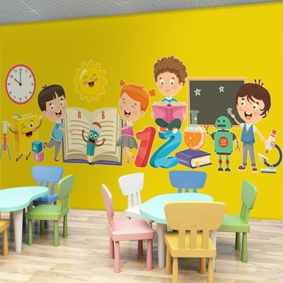 Πάμε σχολείο Παιδικά Αυτοκόλλητα τοίχου 22 x 70 cm (39080)