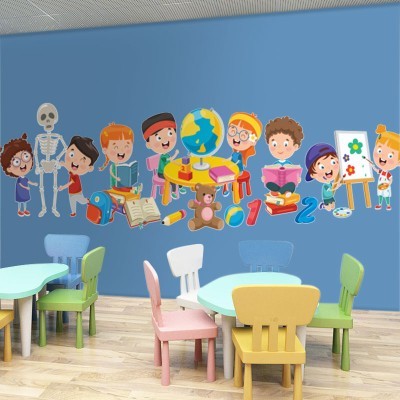 Ώρα για γνώση Παιδικά Αυτοκόλλητα τοίχου 19 x 70 cm (39083)