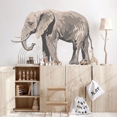 Ελέφαντας, Παιδικά, Αυτοκόλλητα τοίχου, 60 x 42 εκ. (48221)
