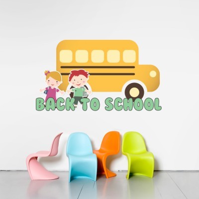 Σχολικό λεωφορείο, Παιδικά, Αυτοκόλλητα τοίχου, 60 x 34 εκ.
