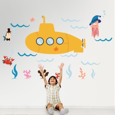 Υποβρύχιο Παιδικά Αυτοκόλλητα τοίχου 75 x 120 cm (13390)