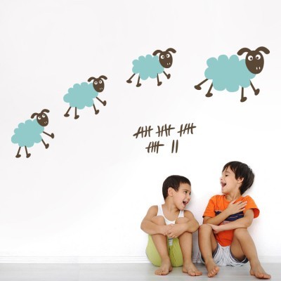 Αρνάκια Παιδικά Αυτοκόλλητα τοίχου 49 x 120 cm (13401)