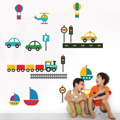 Πάμε ταξίδι! Παιδικά Αυτοκόλλητα τοίχου Small 117×100 cm (14538)