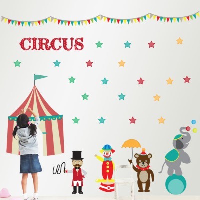 Τσίρκο Παιδικά Αυτοκόλλητα τοίχου Small – 108×100 cm (14524)