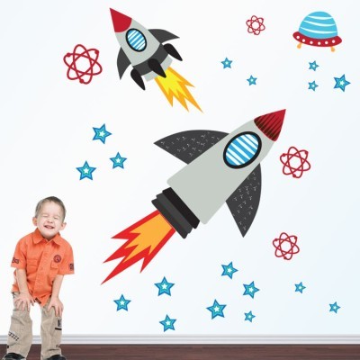Ταξίδι στο διάστημα, Παιδικά, Αυτοκόλλητα τοίχου, Small 92x105 cm