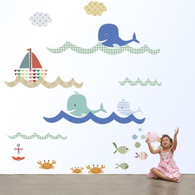 Ο βυθός Παιδικά Αυτοκόλλητα τοίχου Small 92×100 cm (14534)