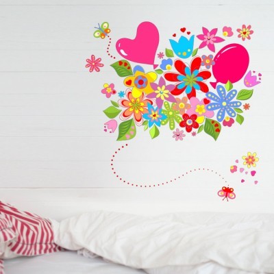 Λουλούδια Παιδικά Αυτοκόλλητα τοίχου 90 x 90 cm (393)