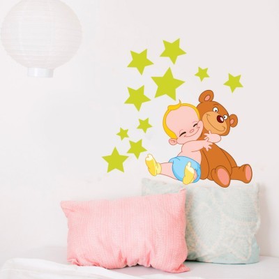 Μπεμπάκι με αστέρια Παιδικά Αυτοκόλλητα τοίχου 50 x 50 cm (5323)