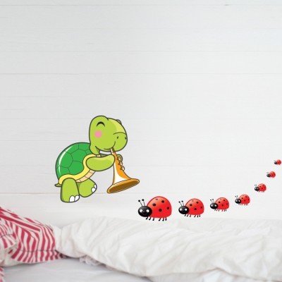 Χελώνα και πασχαλίτσες Παιδικά Αυτοκόλλητα τοίχου 35 x 75 cm (5342)